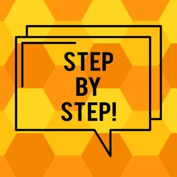 Handwriting text writing Step By Step. Concept meaning Slow progress Road to Illustrazione stock