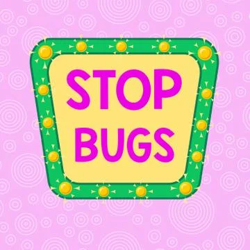 Handwriting text writing Stop Bugs. Concept meaning Get rid an insect or similar イラスト素材