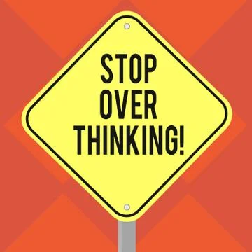 Handwriting text writing Stop Over Thinking. Concept meaning avoid think about イラスト素材
