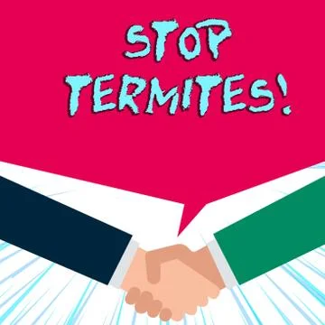 Handwriting text writing Stop Termites. Concept meaning prevent a small tropical Stock Illustration