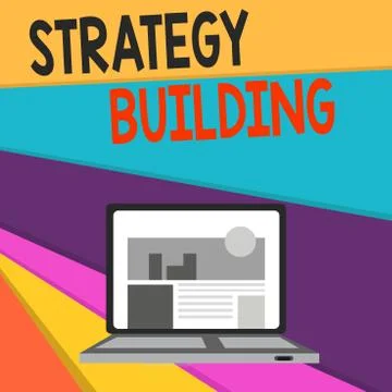 Handwriting text writing Strategy Building. Concept meaning Leveraging Buying Stock Illustration