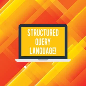 Handwriting text writing Structured Query Language. Concept meaning computer Stock Illustration