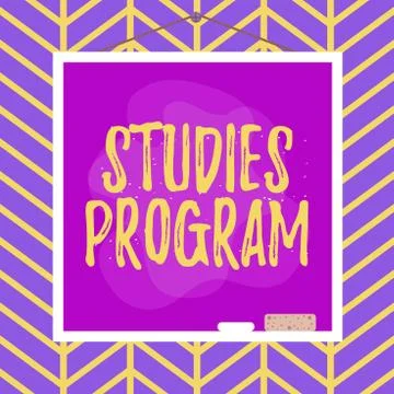 Handwriting text writing Studies Program. Concept meaning Platform help move you Stock Illustration