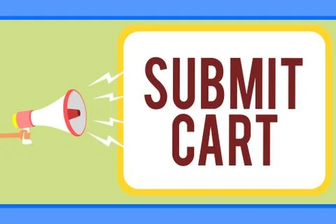 Handwriting text writing Submit Cart. Concept meaning Sending shopping list of イラスト素材