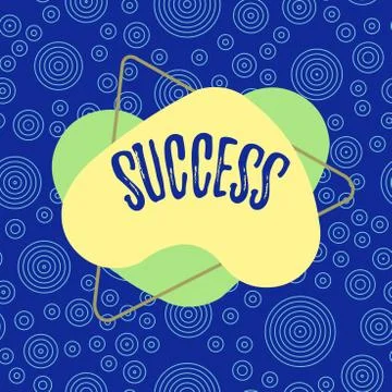 Handwriting text writing Success. Concept meaning accomplishment aim purpose Stock Illustration