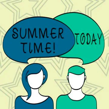 Handwriting text writing Summer Time. Concept meaning achieve longer evening  스톡 일러스트