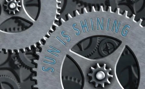 Handwriting text writing Sun Is Shining. Concept meaning it is something spreads Ilustração Stock