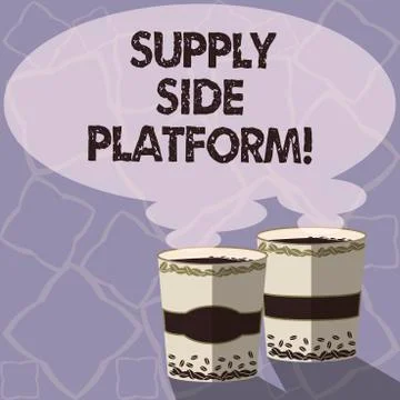 Handwriting text writing Supply Side Platform. Concept meaning Software that Illustrazione stock