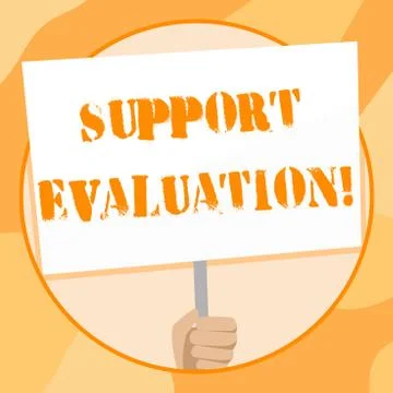Handwriting text writing Support Evaluation. Concept meaning Assisting process Stock Illustration
