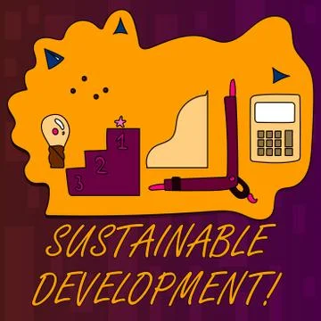 Handwriting text writing Sustainable Development. Concept meaning developing  Stock Illustration