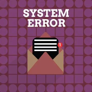 Handwriting text writing System Error. Concept meaning Technological failure Stock-Illustration