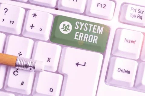 Handwriting text writing System Error. Concept meaning instruction that is not Foto stock