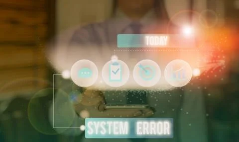 Handwriting text writing System Error. Concept meaning instruction that is not Foto stock