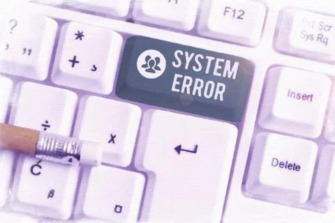 Handwriting text writing System Error. Concept meaning instruction that is not Foto stock