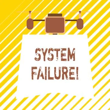 Handwriting text writing System Failure. Concept meaning Occur because of a Stock Illustration