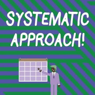 Handwriting text writing Systematic Approach. Concept meaning A process used to Illustrazione stock