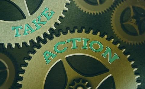 Handwriting text writing Take Action. Concept meaning positive act of making a Illustrazione stock