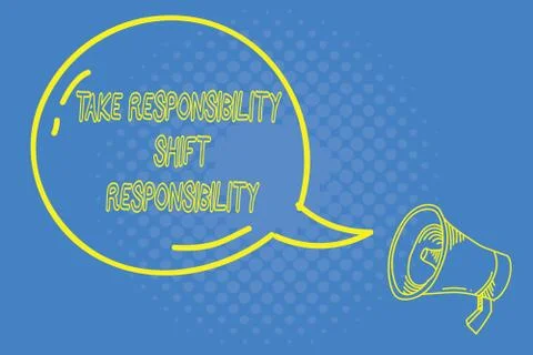 Handwriting text writing Take Responsibility Shift Responsibility. Concept Stock Illustration
