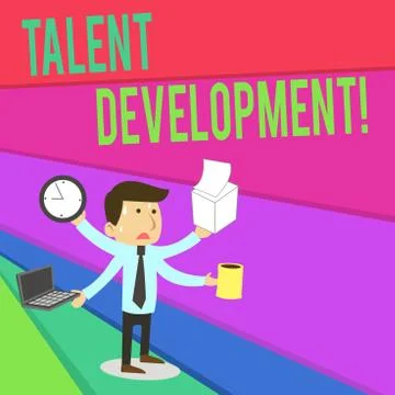 Handwriting text writing Talent Development. Concept meaning Building Skills Ilustración de archivo