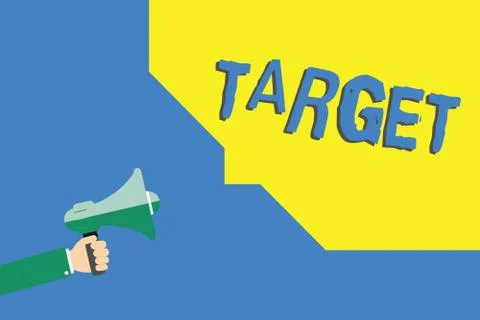 Handwriting text writing Target. Concept meaning person object or place selected Stock Illustration