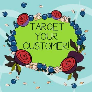 Handwriting text writing Target Your Customer. Concept meaning Aim those clients Stock Illustration