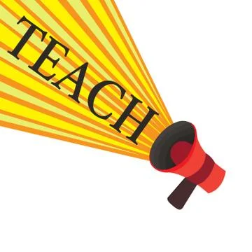 Handwriting text writing Teach. Concept meaning impart knowledge or instruct Stock Illustration