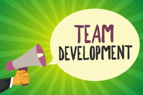 Handwriting text writing Team Development. Concept meaning learn why and how  스톡 일러스트