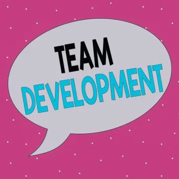 Handwriting text writing Team Development. Concept meaning learn why and how Illustrazione stock