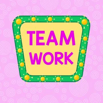 Handwriting text writing Team Work. Concept meaning Combined action of a group Ilustración de archivo