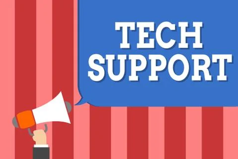 Handwriting text writing Tech Support. Concept meaning Assisting individuals who イラスト素材