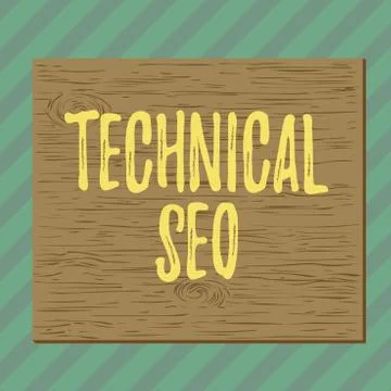 Handwriting text writing Technical Seo. Concept meaning Optimization of website 스톡 일러스트