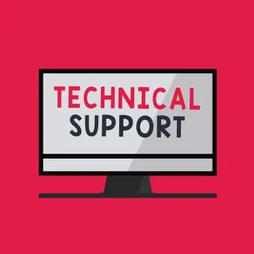 Handwriting text writing Technical Support. Concept meaning Repair and advice Illustrazione stock