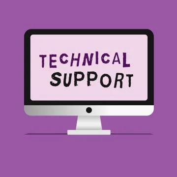 Handwriting text writing Technical Support. Concept meaning Repair and advice Illustrazione stock