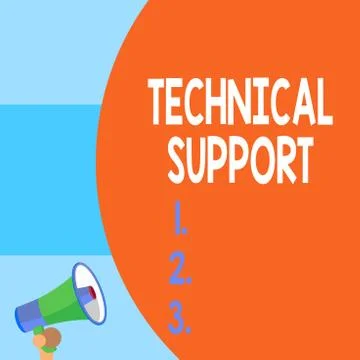 Handwriting text writing Technical Support. Concept meaning Repair and advice Illustrazione stock