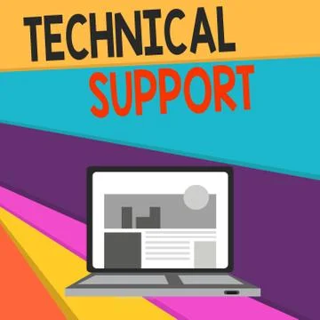 Handwriting text writing Technical Support. Concept meaning Repair and advice Stock Illustration