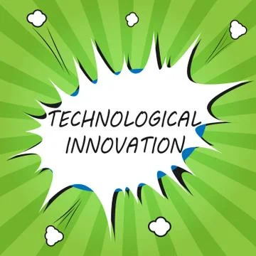 Handwriting text writing Technological Innovation. Concept meaning New Invent Stock Illustration