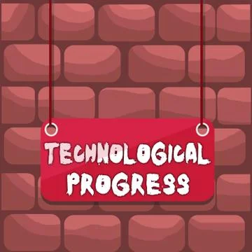 Handwriting text writing Technological Progress. Concept meaning overall Process Stock Illustration