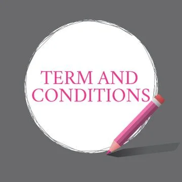 Handwriting text writing Term And Conditions. Concept meaning Policies and Ru Illustration