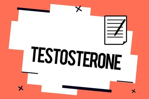 Handwriting text writing Testosterone. Concept meaning Hormone development of Stock Illustration