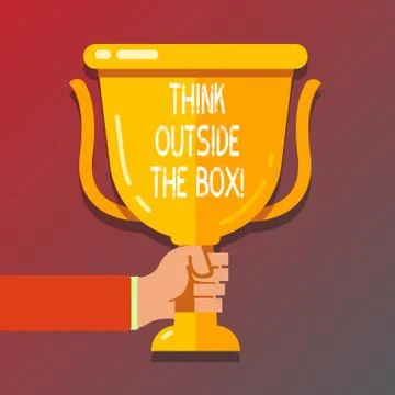 Handwriting text writing Think Outside The Box. Concept meaning Thinking of new Stock Illustration