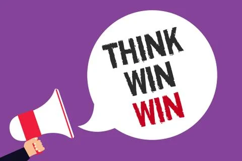 Handwriting text writing Think Win Win. Concept meaning Business Strategy イラスト素材