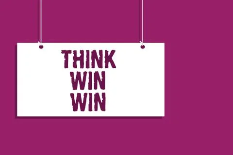Handwriting text writing Think Win Win. Concept meaning Business Strategy Stockillustratie