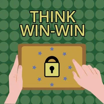Handwriting text writing Think Win Win. Concept meaning Agreements or solutions Stock Illustration