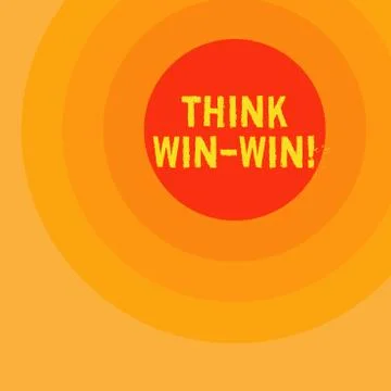 Handwriting text writing Think Win Win. Concept meaning Negotiation strategy for Stock Illustration