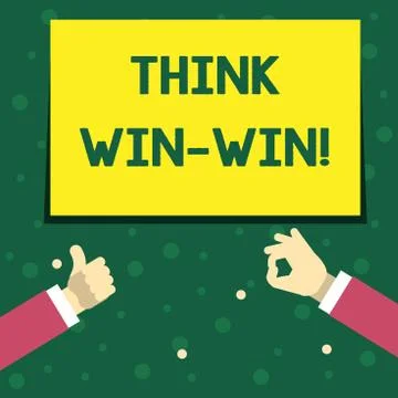 Handwriting text writing Think Win Win. Concept meaning Negotiation strategy for Stockillustratie