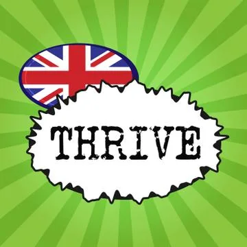 Handwriting text writing Thrive. Concept meaning Think positively Continue to Stock Illustration