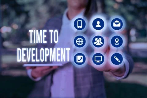 Handwriting text writing Time To Development. Concept meaning a length of time Stock Photos