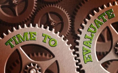 Handwriting text writing Time To Evaluate. Concept meaning business review Stock Illustration