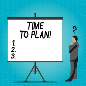 Handwriting text writing Time To Plan. Concept meaning Idea Development Moment Illustrazione stock