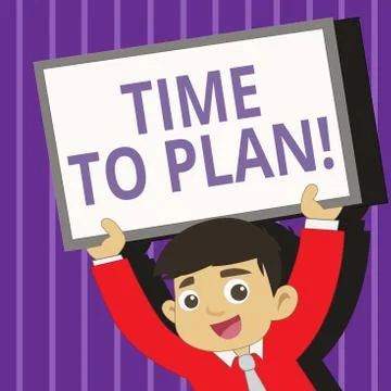Handwriting text writing Time To Plan. Concept meaning Idea Development Moment Stock Illustration